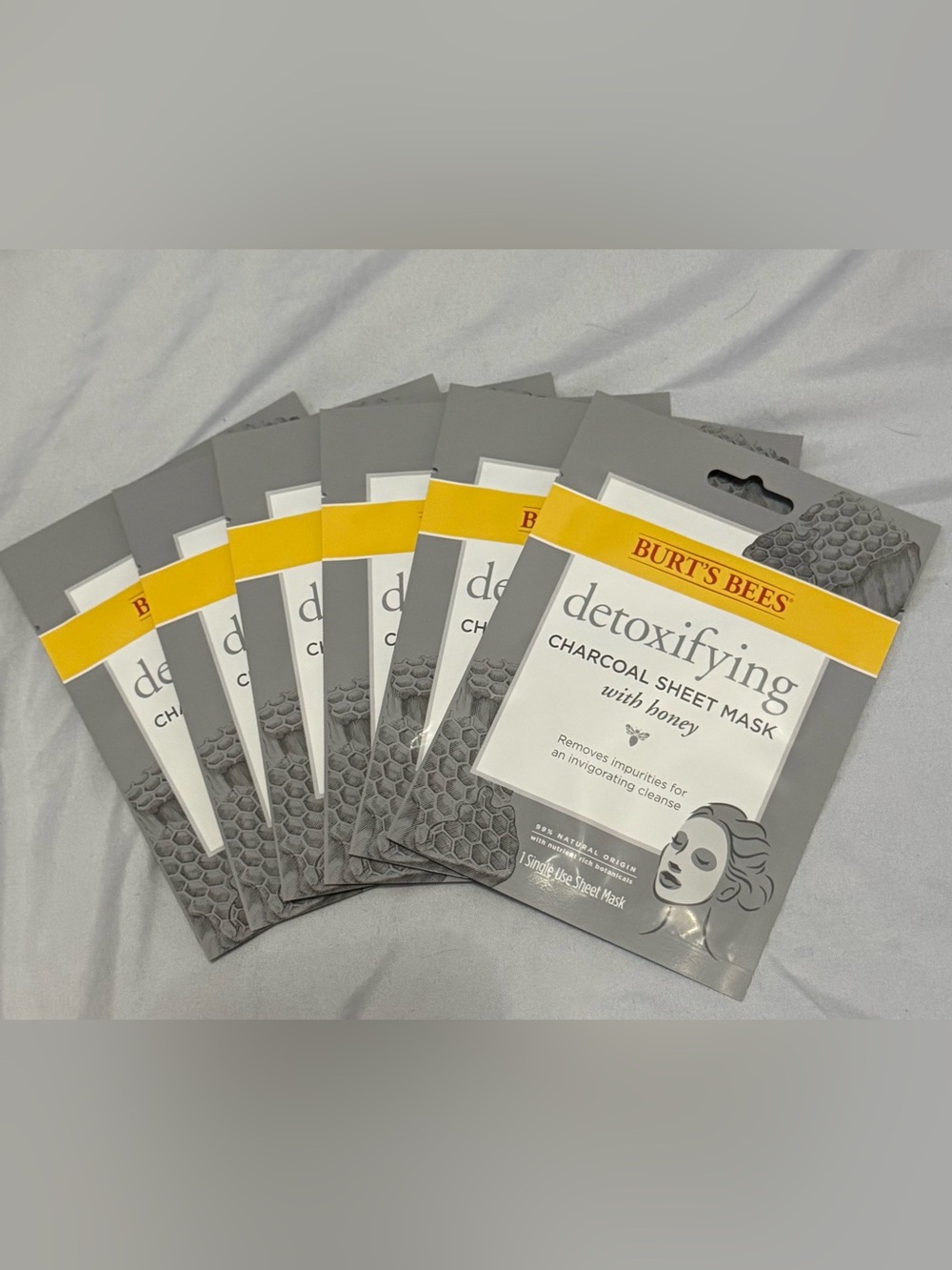 Burt's Bees Detoxifying Charcoal Sheet Mask with Honey - Gray